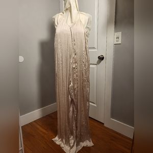 Silk/Satin cream spaghetti strap jumper